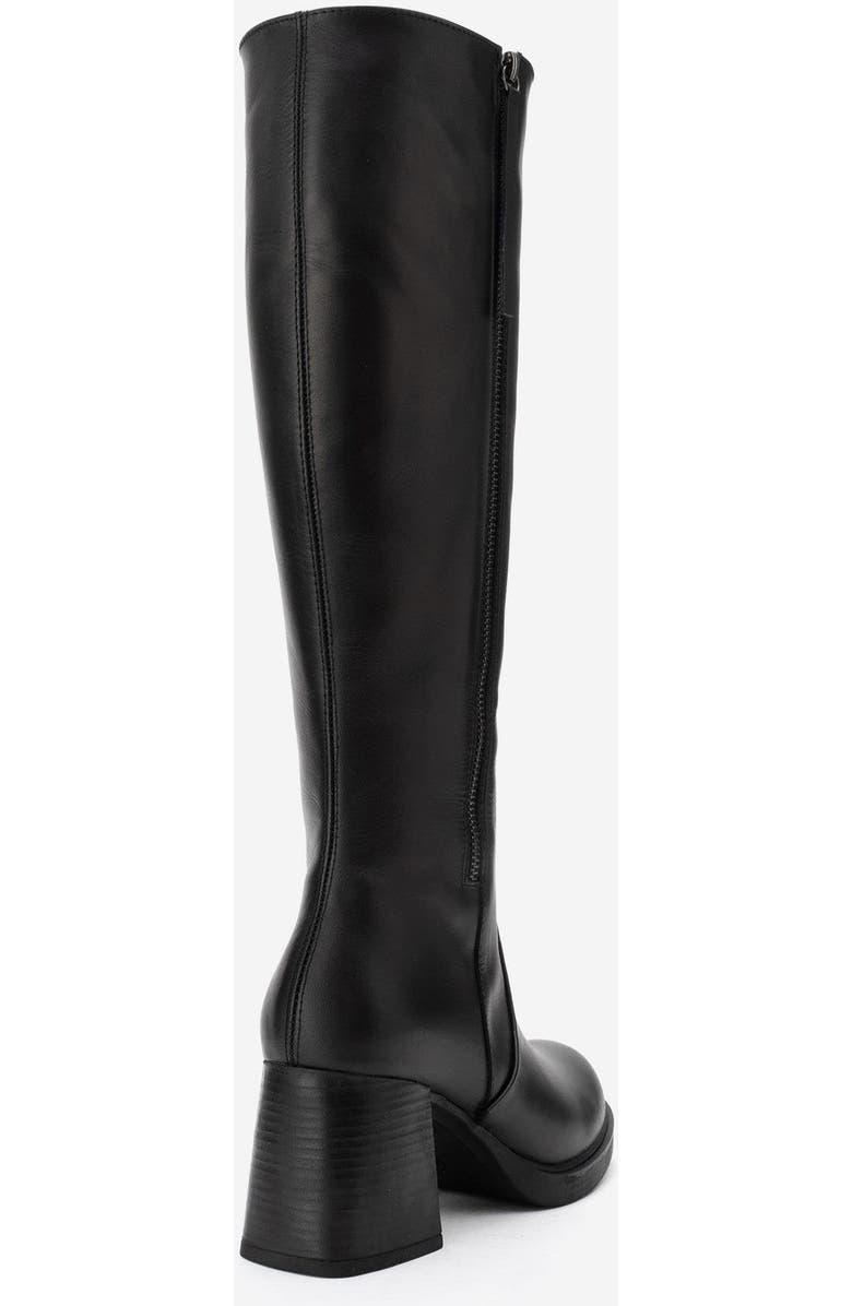 Forever & Always Shoes Lensa Leather Block Heel Boot, Alternate, color, Black