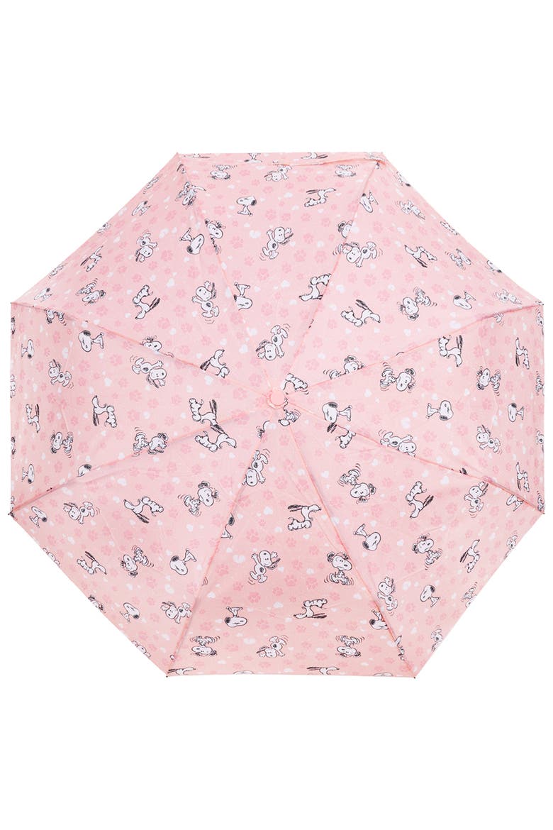 Snoopy All Over Print Automatic Umbrella Pink, Alternate, color, MULTI