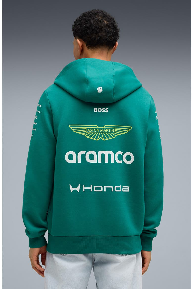 x AMF1 Replica Performance Graphic Hoodie, Alternate, color, GREEN LUX