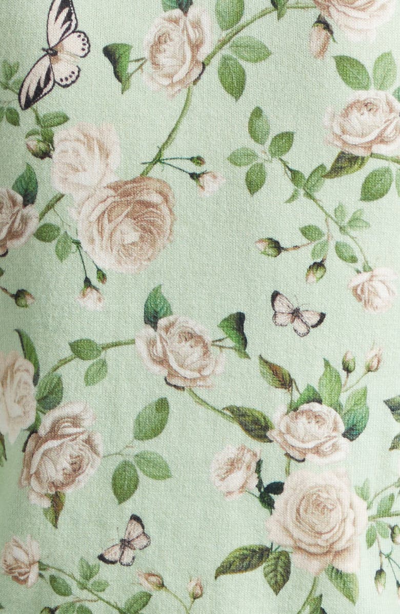 Alice + Olivia Carson Floral Cotton Blend Cardigan, Alternate, color, Garden Gossip Light Sage
