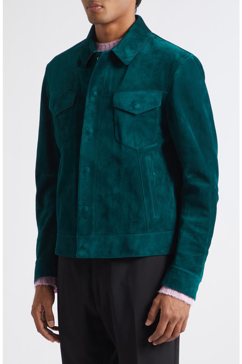 Suede Western Jacket, Alternate, color, GCU EMERALD