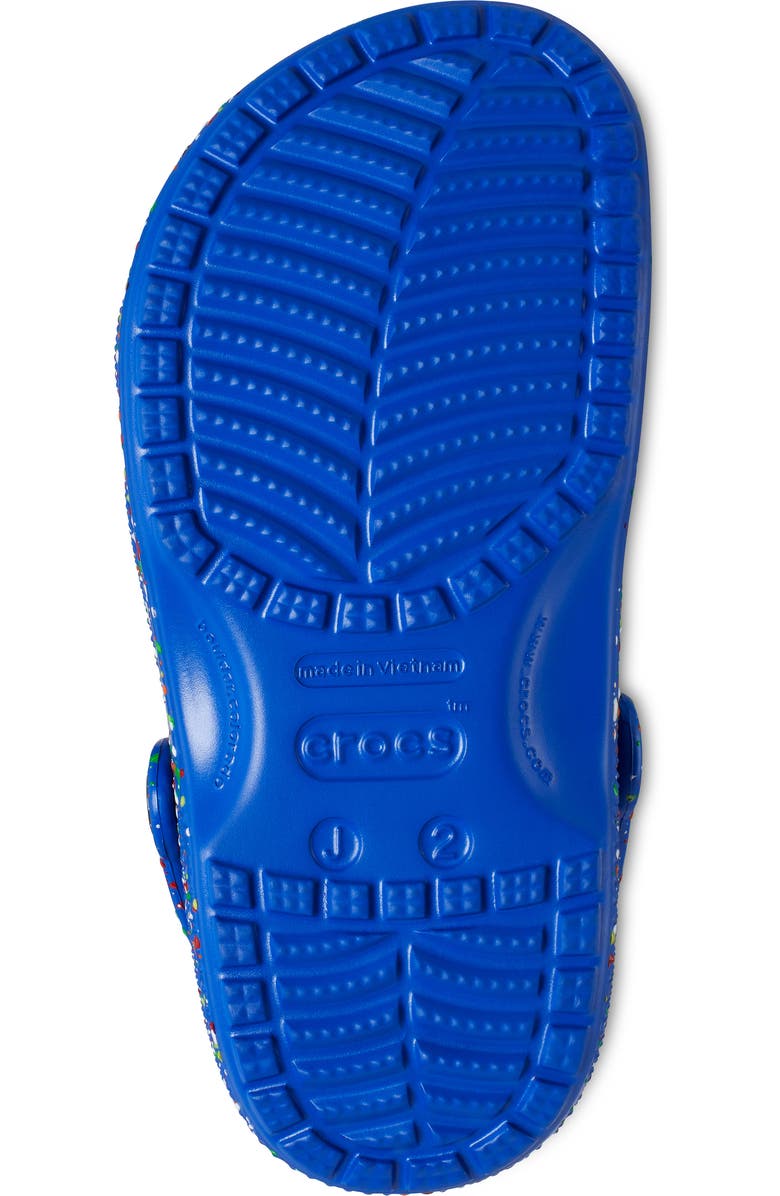 CROCS Kids' Classic Paint Splatter Clog, Alternate, color, Blue Bolt