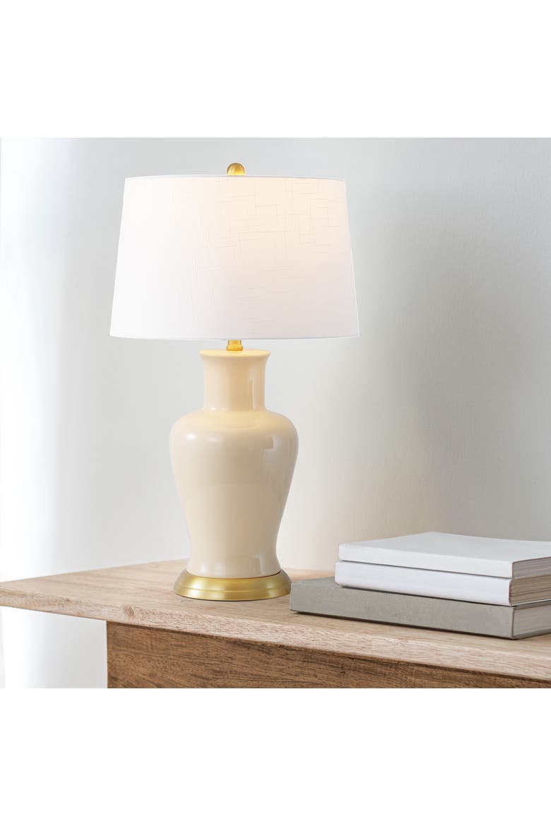 Julian Traditional Classic Ceramic Urn LED Table Lamp, Alternate, color, Almond