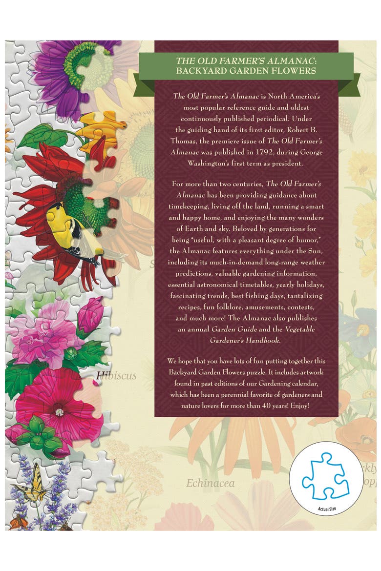 Garden Flowers 1000 Piece Jigsaw Puzzle, Alternate, color, Multicolor