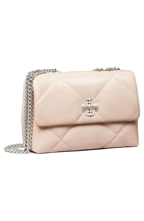 Tory Burch Small Kira Diamond Quilted Convertible Leather Shoulder Bag In Soft Pink