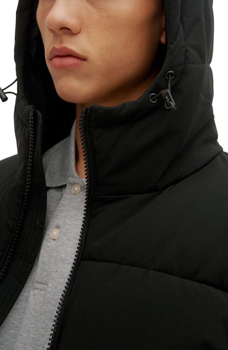 Noize Gunnar Hooded Puffer Bomber Jacket, Alternate, color, Black