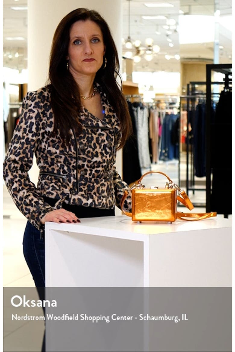 Mini Kendrick Metallic Leather Trunk Crossbody Bag video
