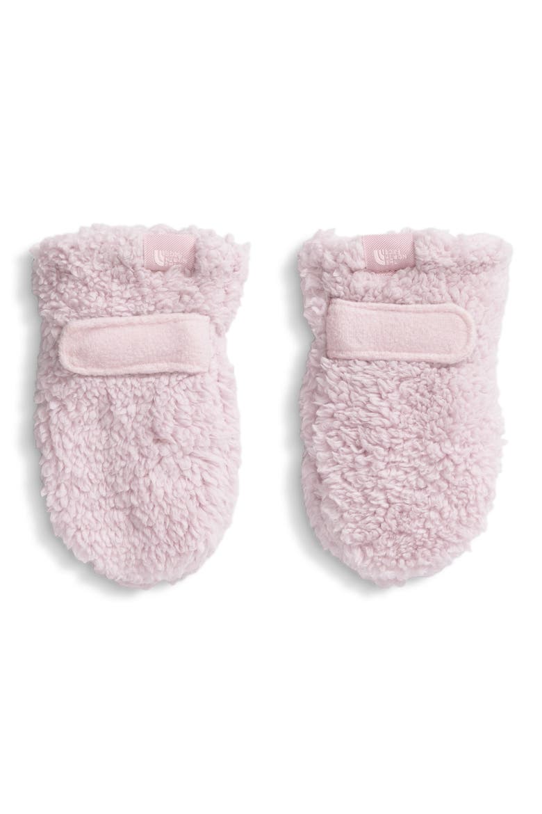 Baby Bear High-Pile Fleece Mittens, Main, color, PALE BLOSSOM