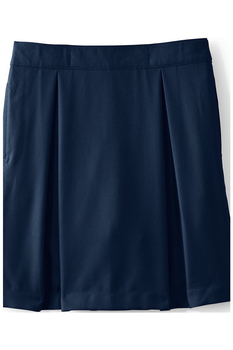 School Uniform Girls Solid Pleated Skort Top of Knee, Main, color, Academic Classic Navy