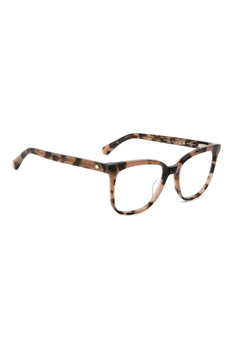 brieana 53mm square reading glasses, Alternate, color, HAVANA
