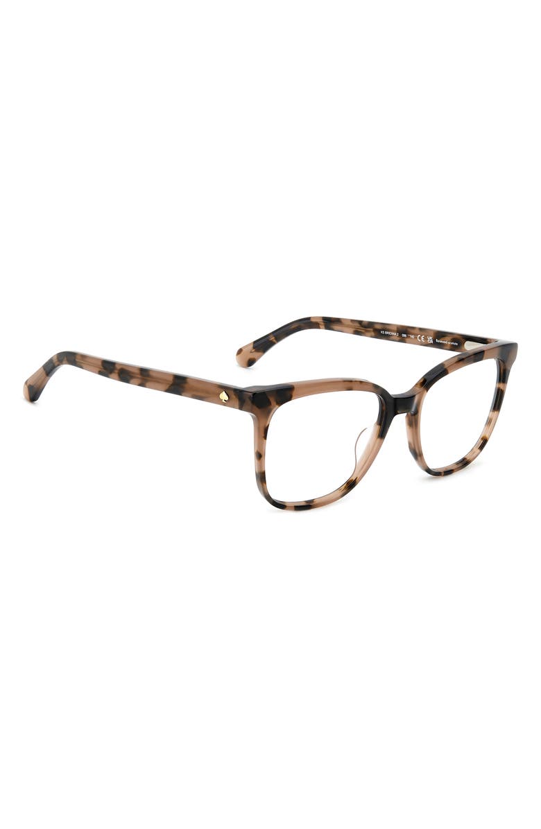 Kate Spade New York brieana 53mm square reading glasses, Alternate, color, Havana