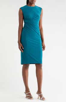 Vince Camuto Cap Sleeve Ruched Body-Con Dress