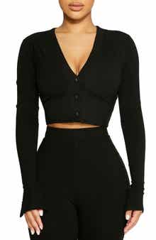 Naked Wardrobe Rib Crop Cardigan