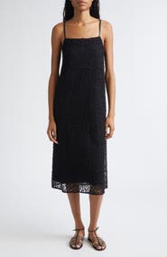 Proenza Schouler Virginie Embroidered Fringe Mesh Slipdress