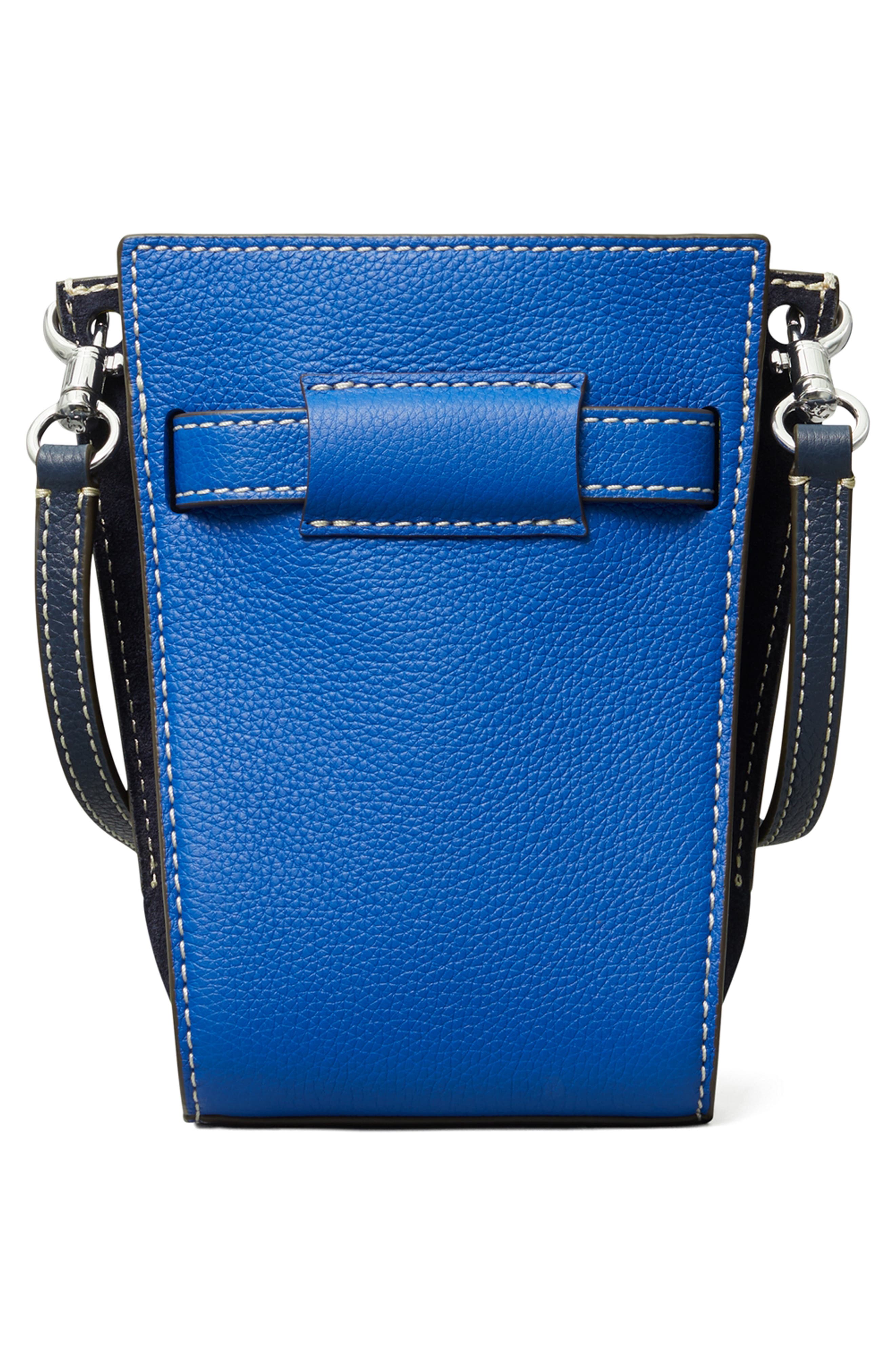 Tory Burch Petite Lee Radziwill Pebbled Leather Double Bucket Bag, Alternate, color, 