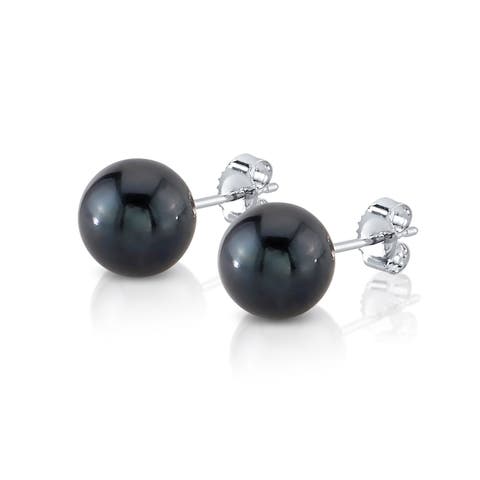 Akoya Round Pearl Stud Earrings 7.5-8mm