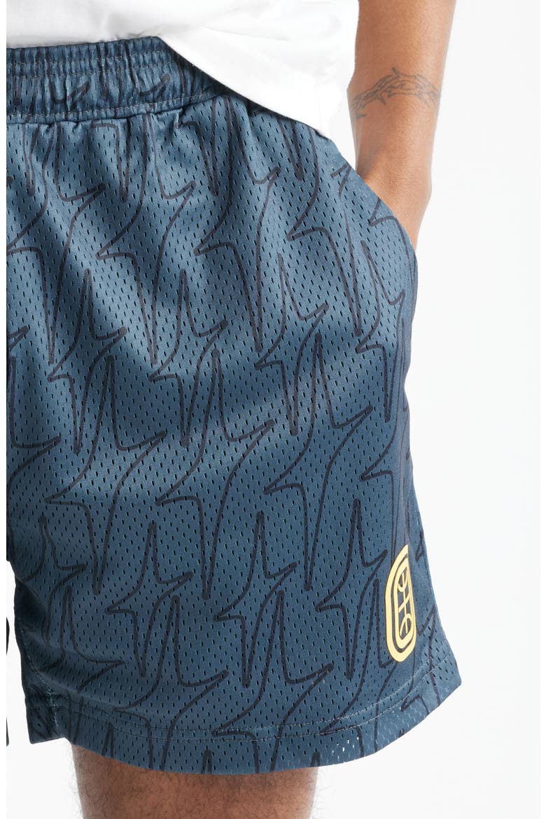 Dreamerz Star Mesh Shorts, Alternate, color, BLUE/ BLACK