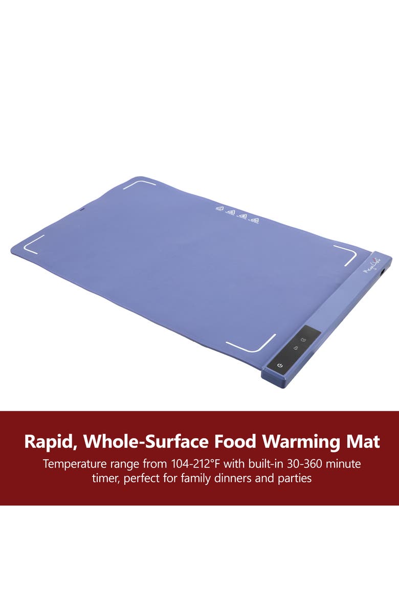 Megachef Silicone Warming Mat with Variable Temperature Settings & Digital Display, Alternate, color, Grey