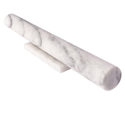 Artifacts Trading Company 12" Straight Rolling Pin With Marble Stand