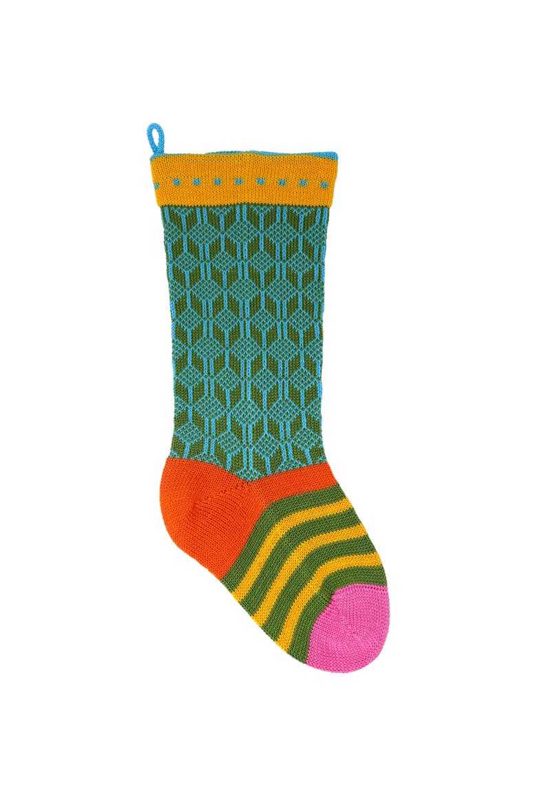 Colorful Stocking, Main, color, Green