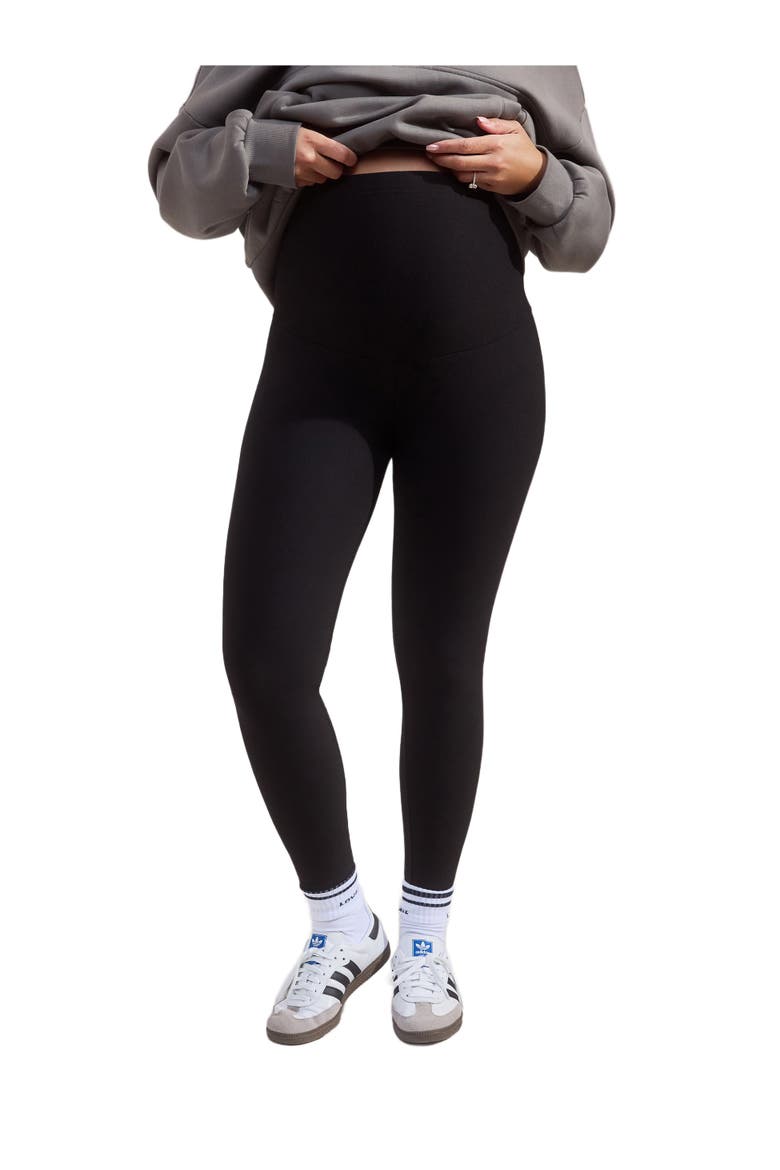 Maternity Winter Leggings, Main, color, Black