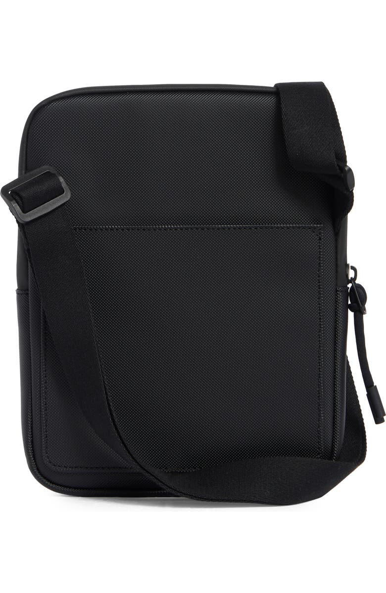 Lacoste Flat Crossover Bag, Alternate, color, Black