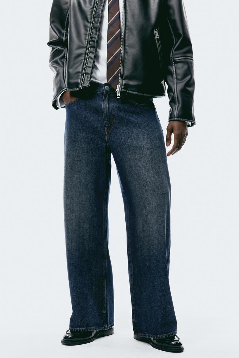 Wide Jeans, Alternate, color, Dark denim blue