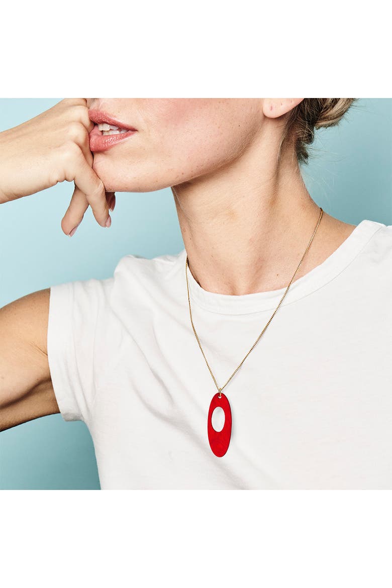 Hepworth Pendant - Berry Red Pearl, Alternate, color, Berry Red Pearl