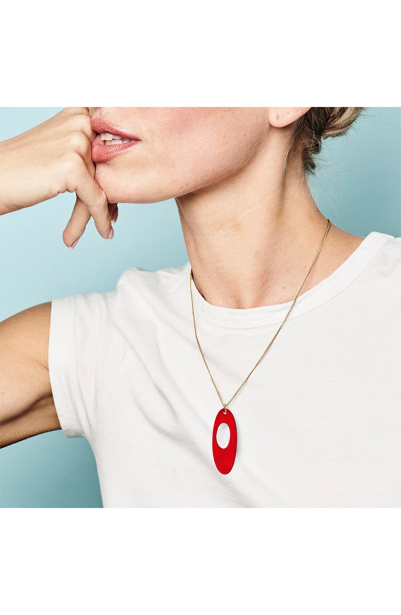 Toolally Hepworth Pendant - Berry Red Pearl, Alternate, color, Berry Red Pearl