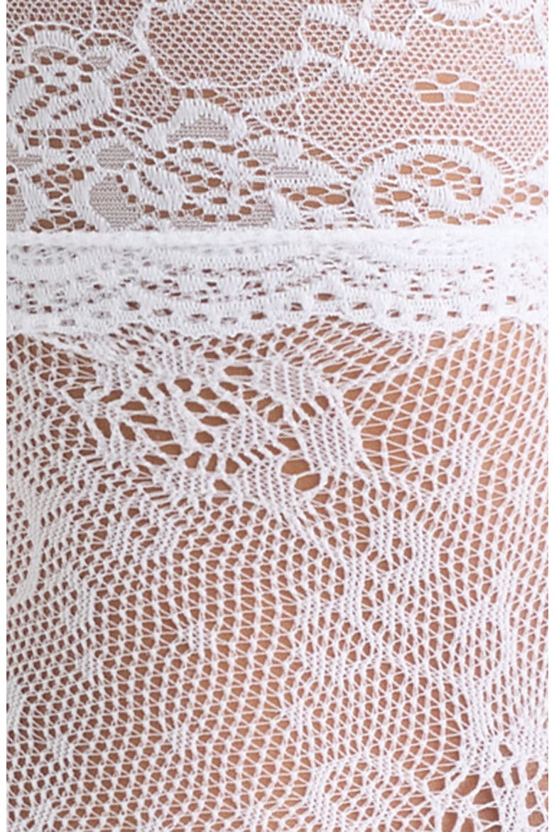Lace Knee High Socks, Alternate, color, WHITE