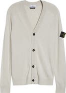 Stone Island Compass Logo Patch Virgin Wool Cardigan