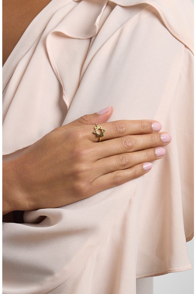 Star of David Ring, Alternate, color, GOLD