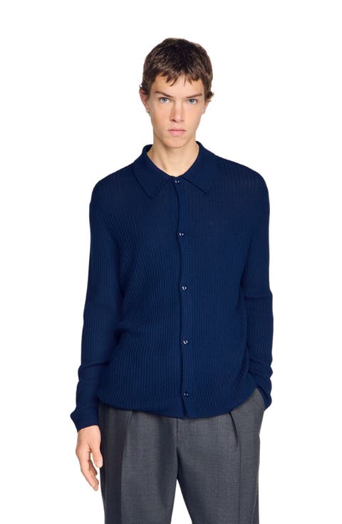 Rib knit shirt