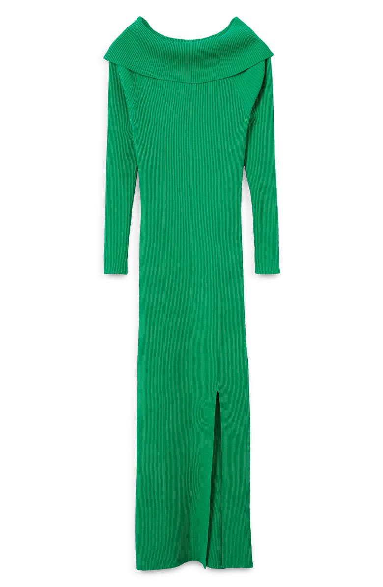 MANGO Long Sleeve Rib Sweater Dress, Alternate, color, 