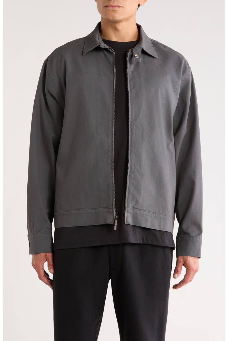 Cotton Twill Work Jacket, Main, color, IRON GREY