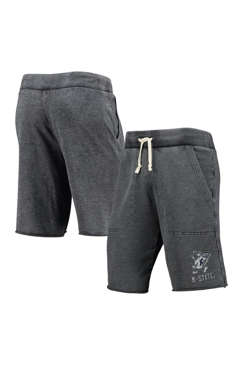 Men's Heathered Black Alternative Apparel Kansas State Wildcats Victory Lounge Shorts, Main, color, Black