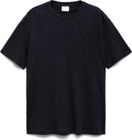 MANGO Slim Fit Linen Blend T-Shirt