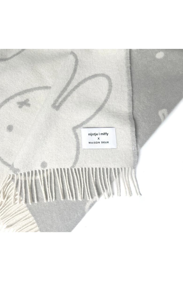 Maison Deux Miffy Blanket, Alternate, color, Grey /Grey