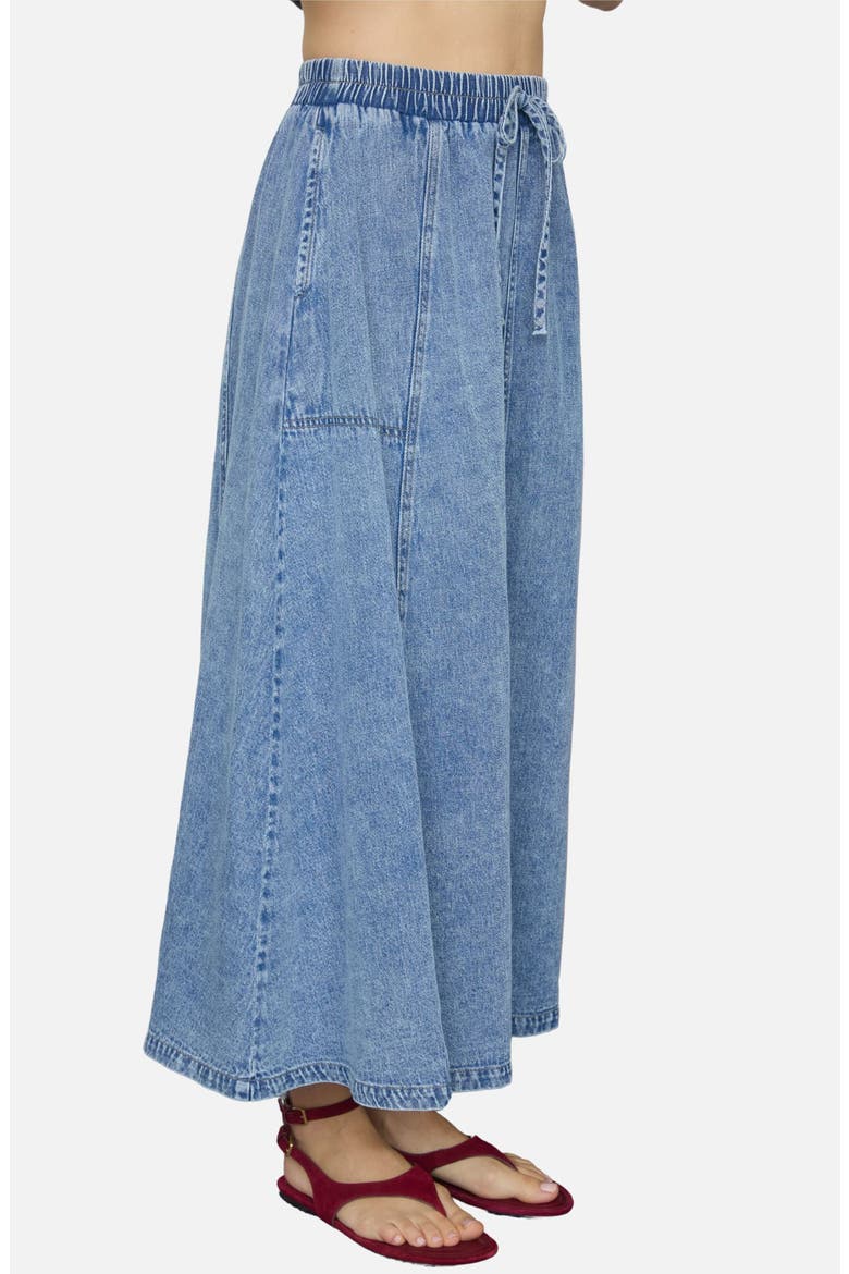 Denim Maxi Skirt, Alternate, color, DENIM