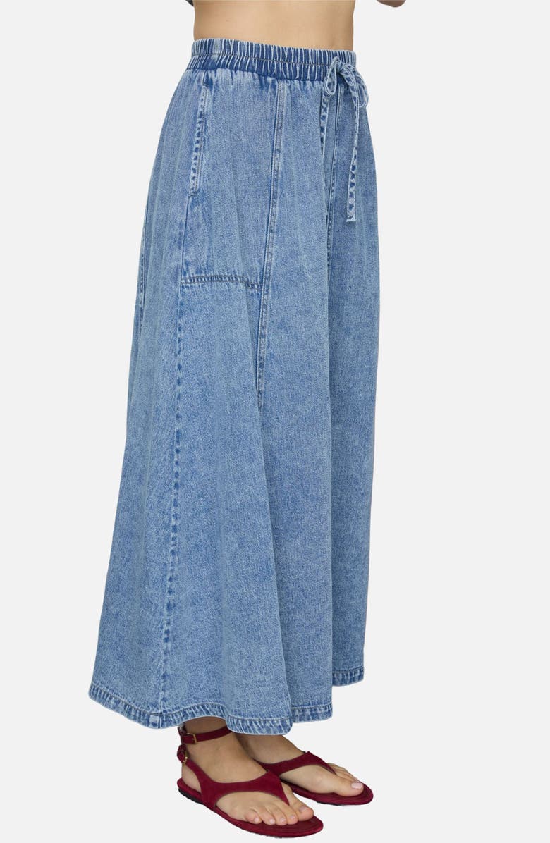 Blu Pepper Denim Maxi Skirt, Alternate, color, Denim