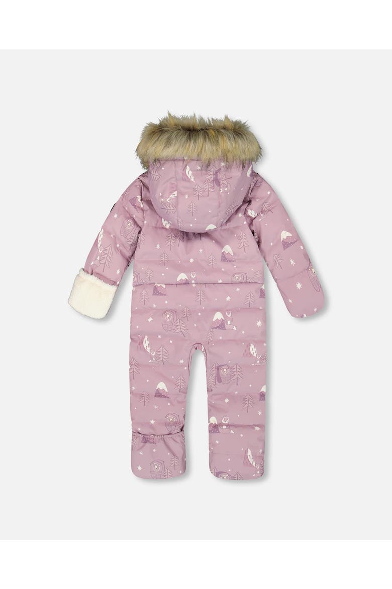 One-Piece Snug Snowsuit Designed for Car Seat Bear, Alternate, color, Purple