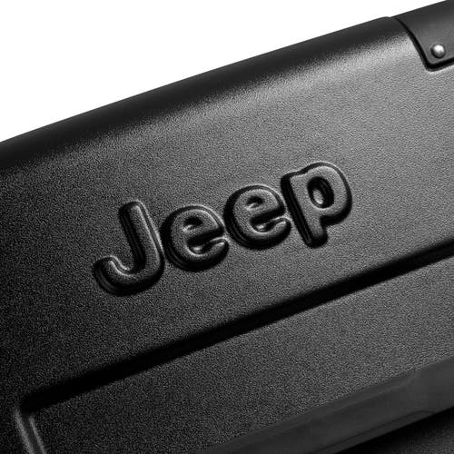 Jeep Jh002b Checked-large 29 Inch Hardside Expandable Luggage With Spinner Wheels In Black