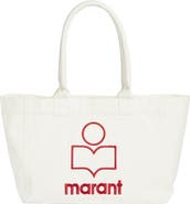 Isabel Marant Yenky Embroidered Logo Canvas Tote