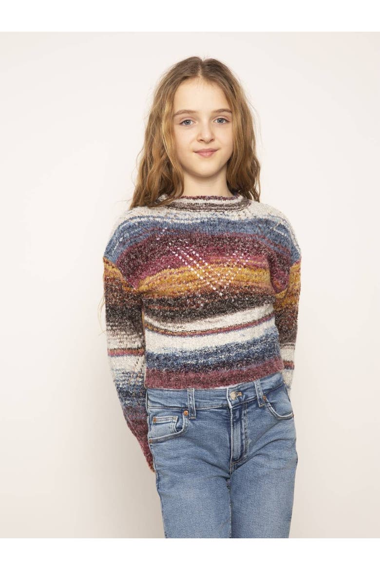 Josie Pointelle Drop Shoulder Sweater, Main, color, MULTI