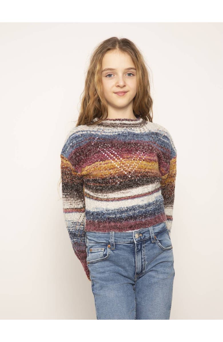 Central Park West Josie Pointelle Drop Shoulder Sweater, Main, color, Multi