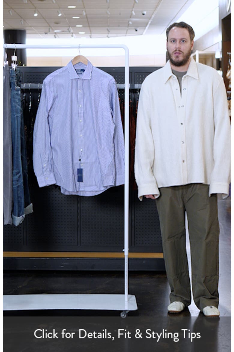 Classic Fit Stripe Cotton Poplin Button-Up Shirt video