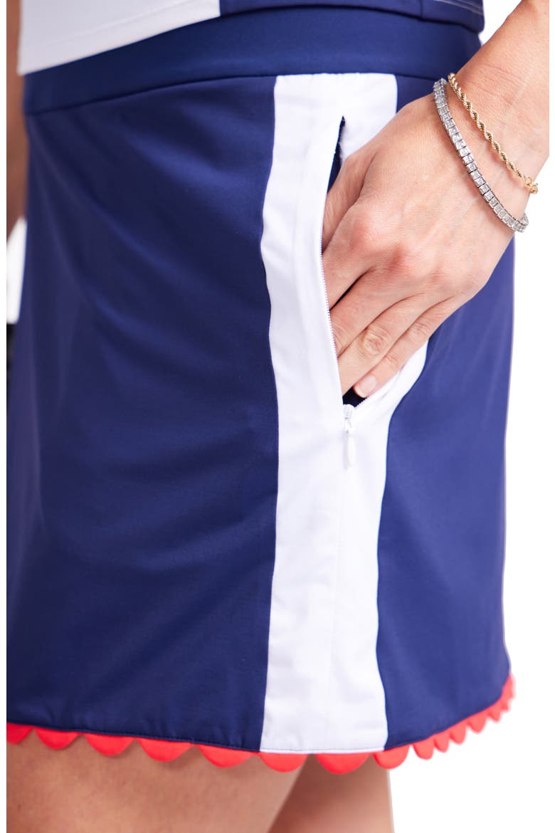 Scallop Hem Pickleball Skort, Alternate, color, NAVY