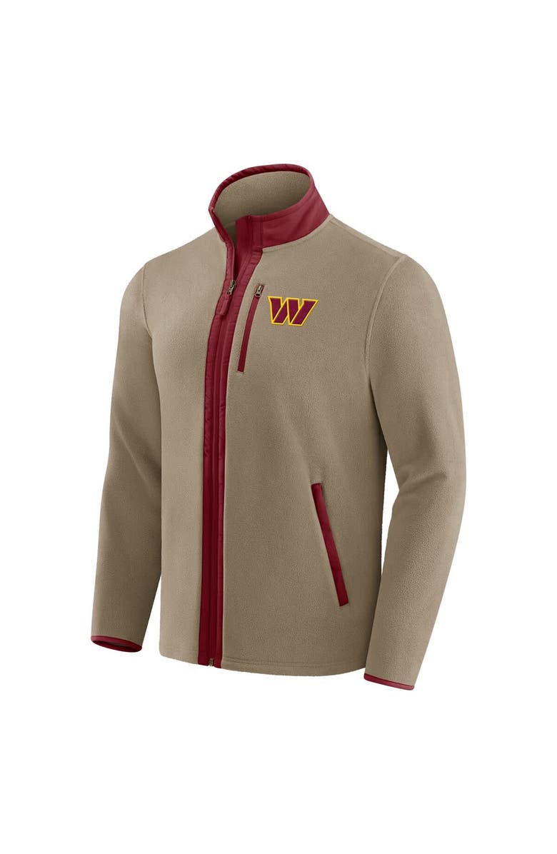 Darius Rucker Collection by Fanatics Men's NFL x Darius Rucker Collection by Fanatics Tan Washington Commanders Heavyweight Polar Fleece Full-Zip Jacket, Alternate, color, Tan