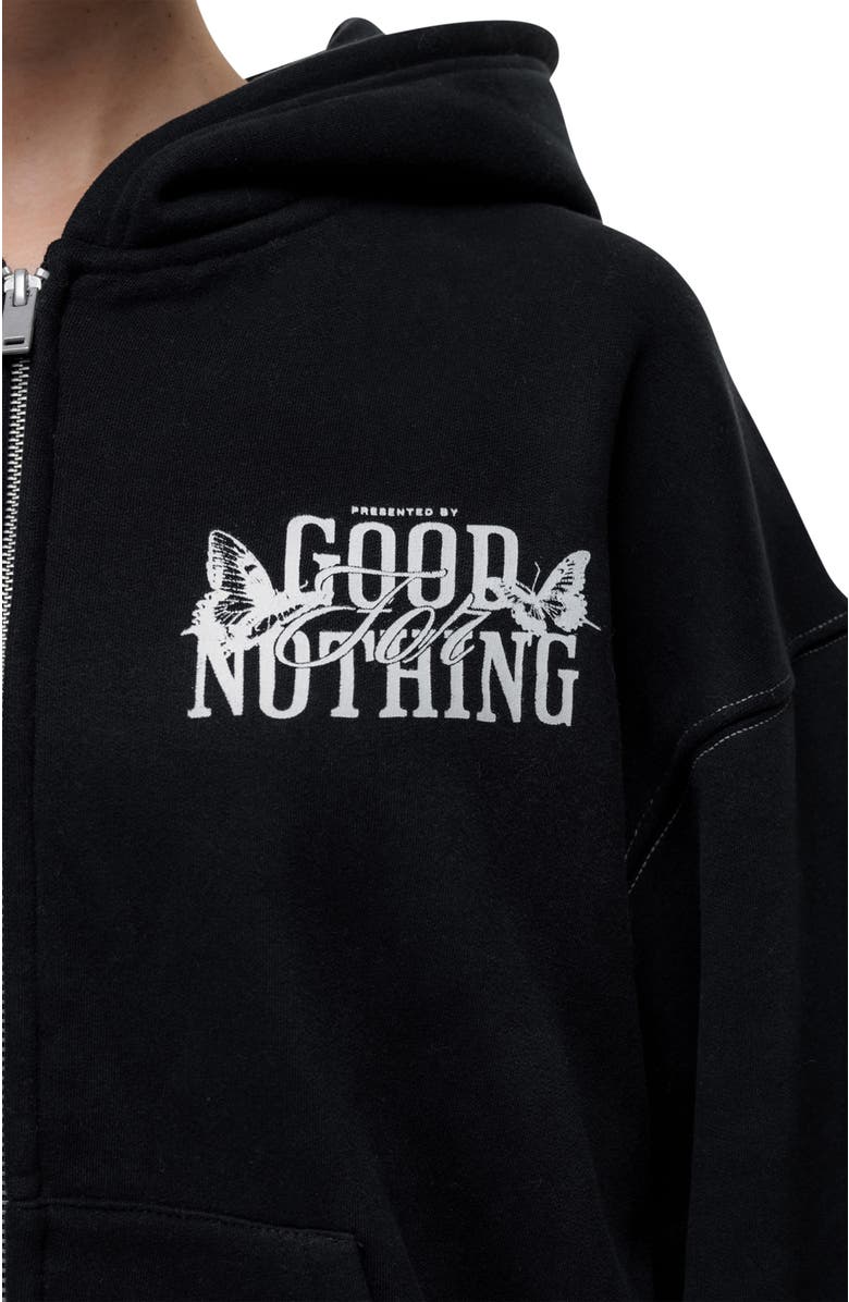 Good For Nothing Dakota Black Zip up Hoodie, Alternate, color, Black
