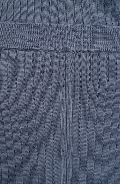 Donna Karan New York Rib Midi Sweater Skirt In Gray